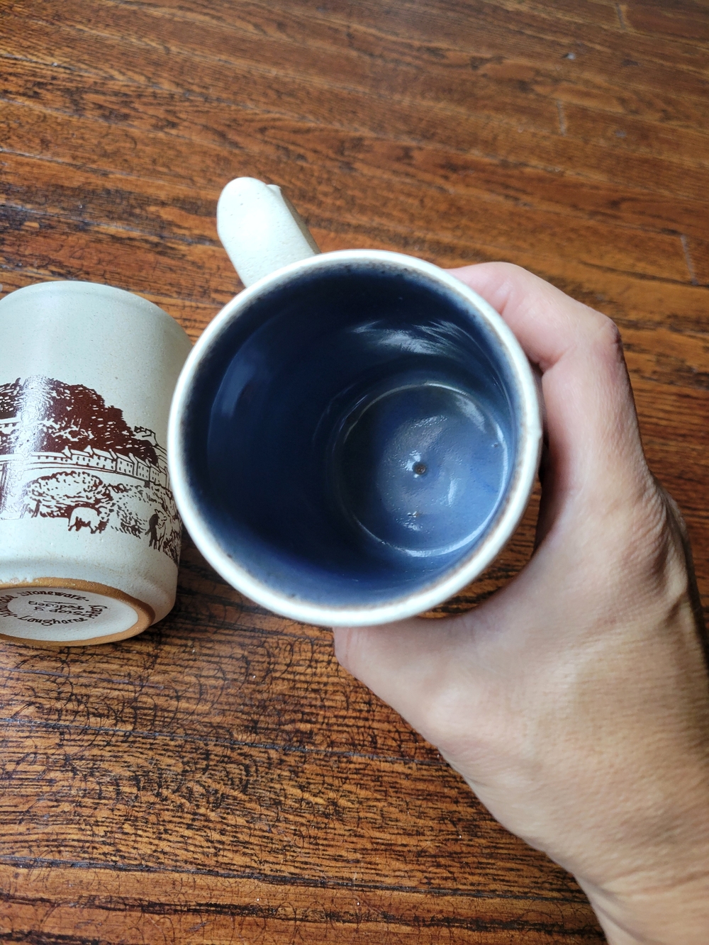 Laugharne Pottery Llandeilo Handmade Stoneware Mug Vintage Set Of 2 Rustic - Picture 6 of 17